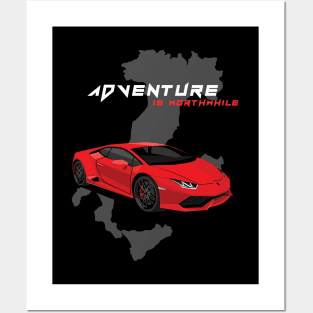 Lamborghini trip across Italy Posters and Art